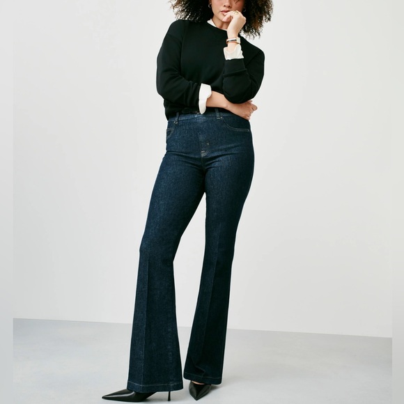 SPANX Pants - Spanx SPANXshape EveryWear Flare Jeans Raw Indigo size Medium